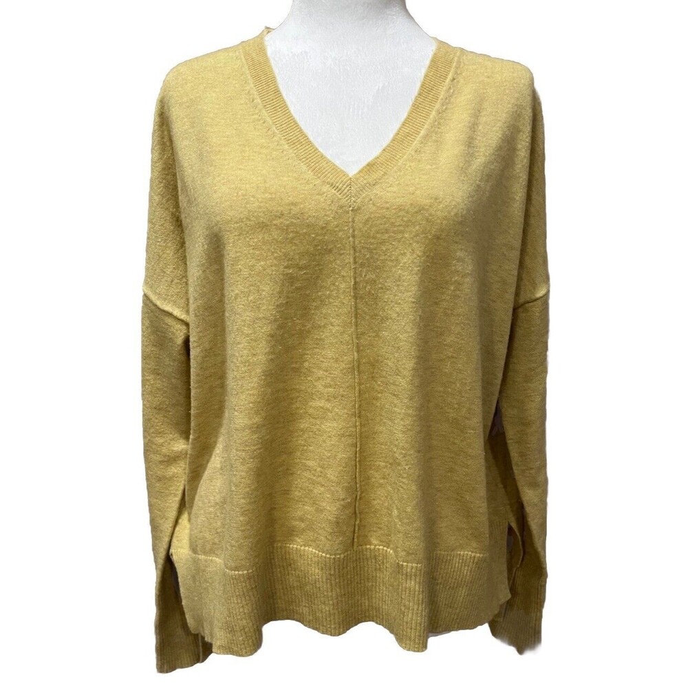 KERISMA Womens Yellow Sweater Sz S/M Wool Relaxed Comfy Cabincore Cozy Lagenlook
